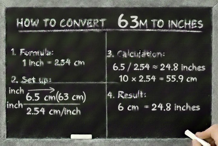 How to Convert 63 cm to Inches | Simple Conversion Formula 63 cm to Inches