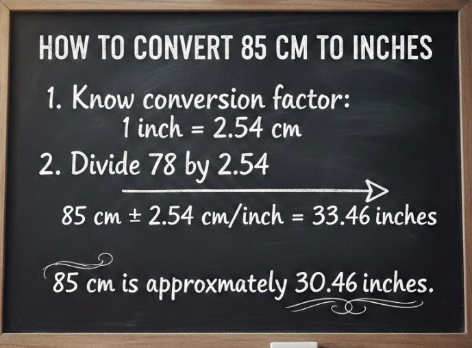 How to Convert 85 cm to Inches: Step-by-Step Guide 85 cm to Inches