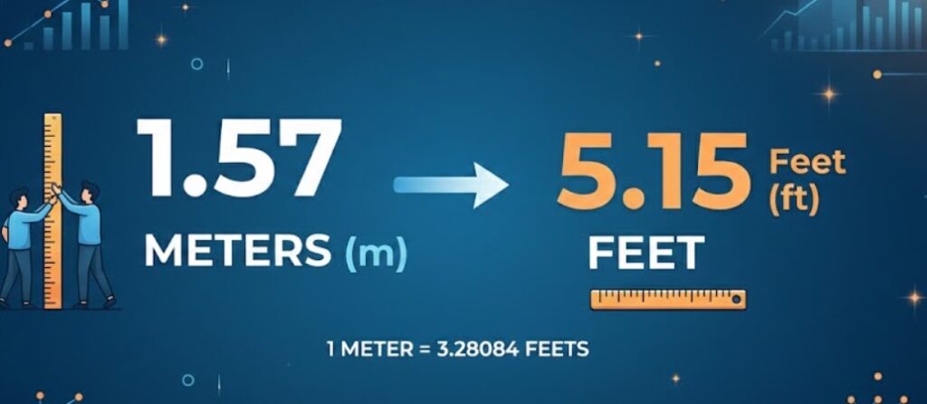 1.57 Meters to Feet
